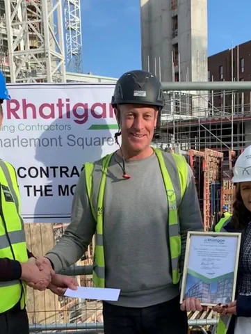 Brogan Supervisors scoops ‘Black Hat’ Health & Safety Award at Charlemont site, Dublin     
